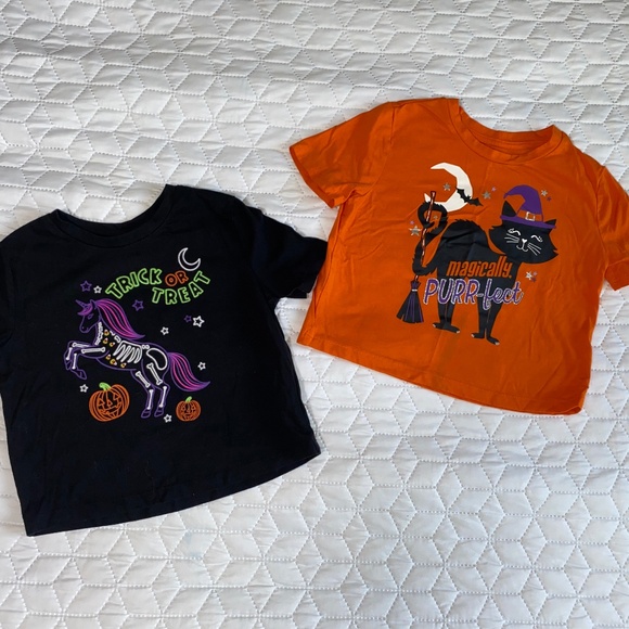 Set of 2 Halloween crop tops toddler girl size 4/5T - Picture 1 of 7